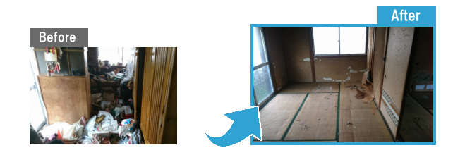 ごみ屋敷の片付け作業(愛知県江南市)